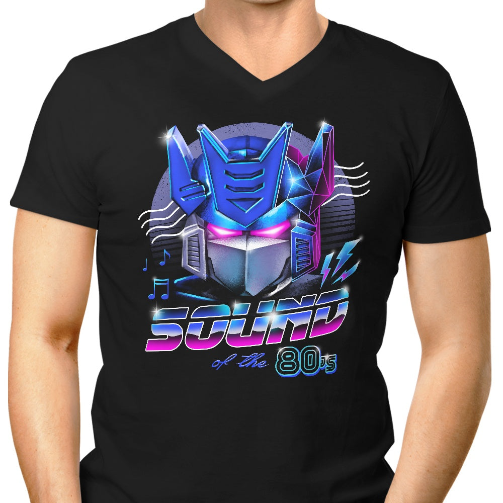 80's Music Inspired Men's V-Neck T-Shirt - Sound of the 80's