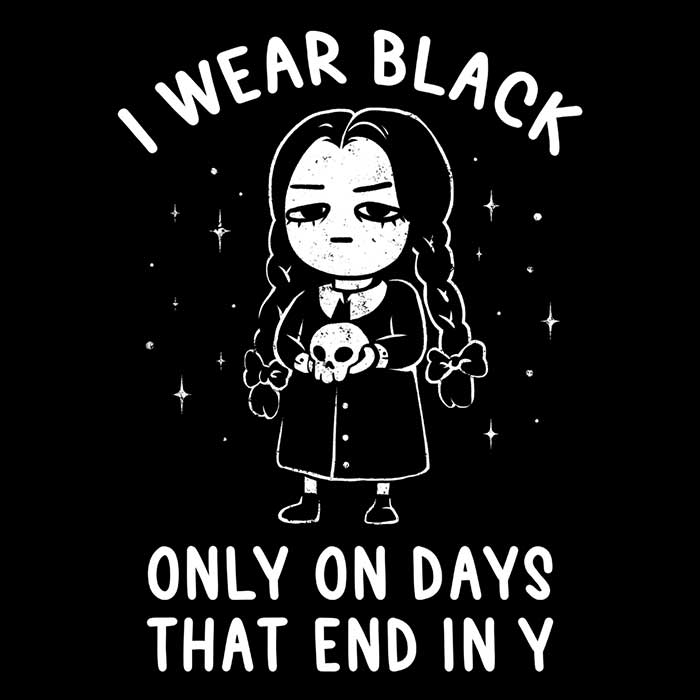 Stylish Long Sleeve 'I Wear Black' T - Shirt for Trendy Individuals