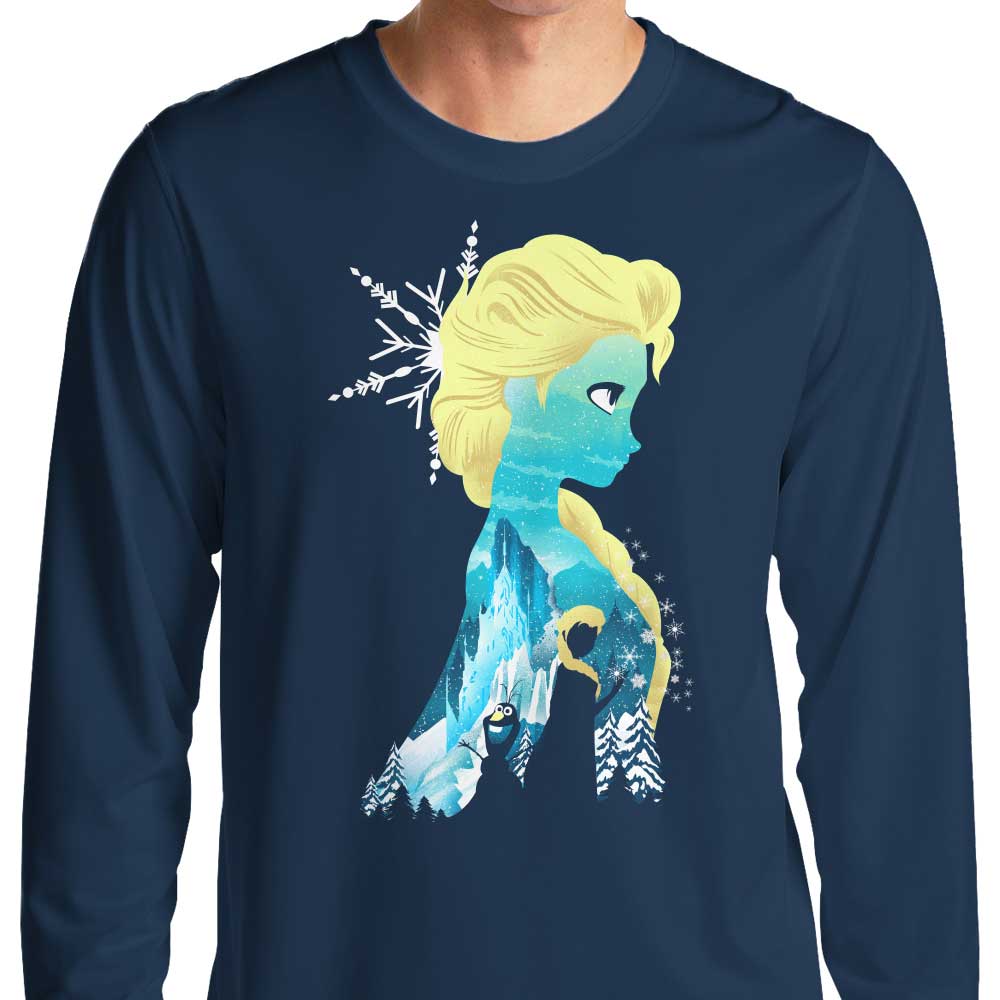 Long Sleeve Ice Princess Silhouette Fashion T-Shirt