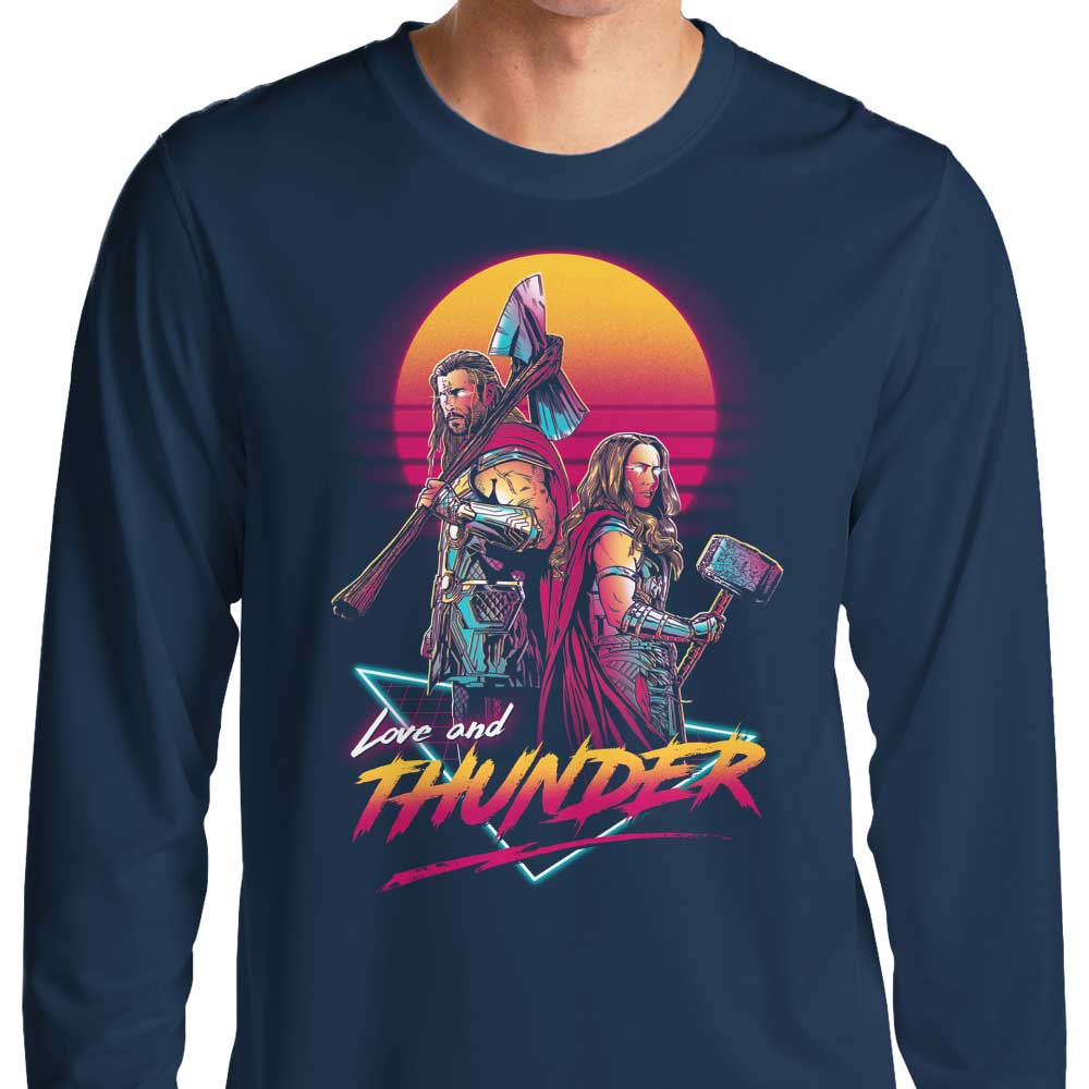 Vintage Retro Long Sleeve Space Vikings T - Shirt