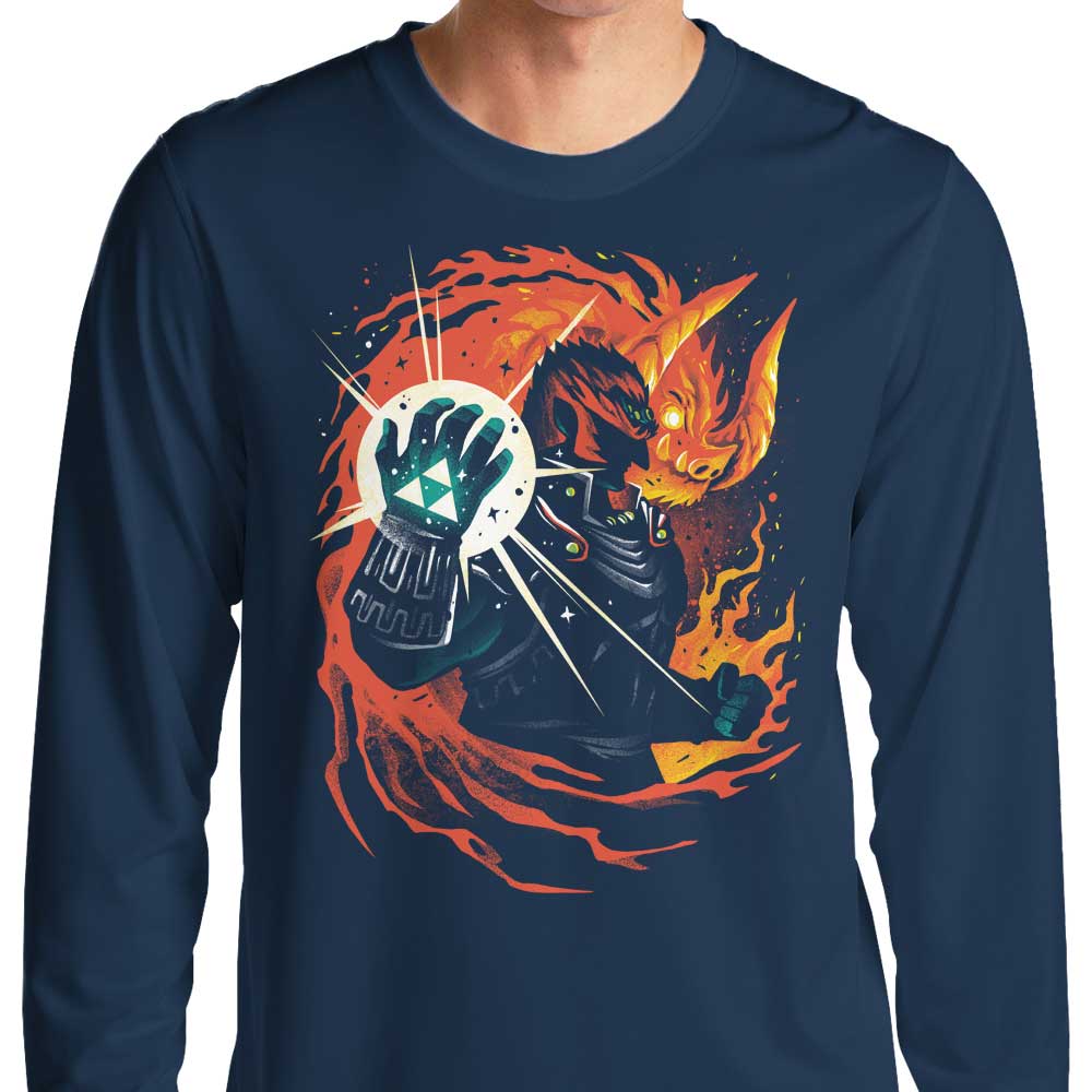 Alemaglia Demon King-themed Long Sleeve Men's T-Shirt for Fashion Lovers
