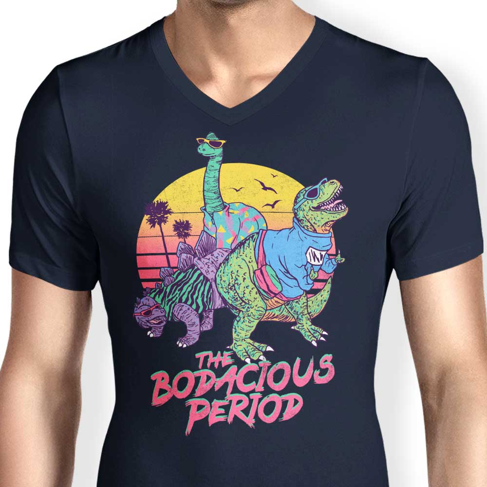 Striking Men's V-Neck T-Shirt from 'Bodacious Period'
