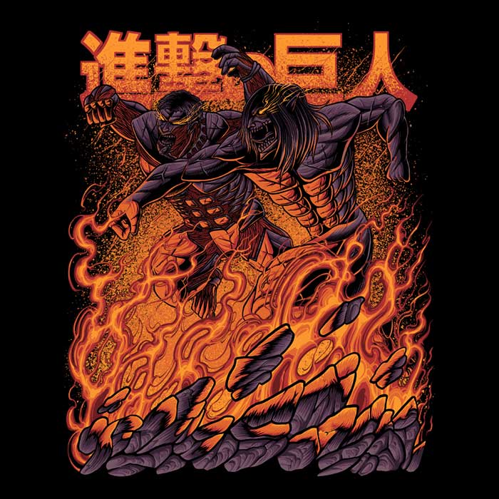 Alanside's Eren x Reiner Stylish Long Sleeve T - Shirt in Various Sizes