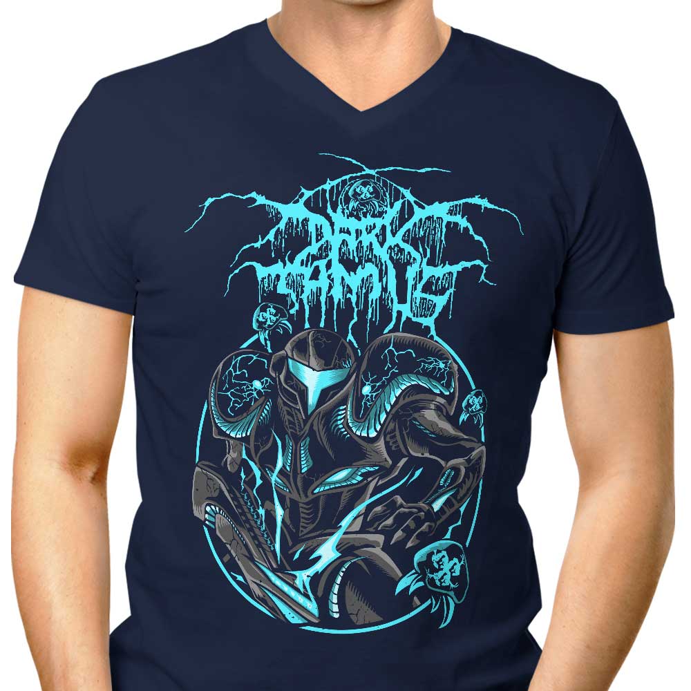 Stylish Men's V-Neck Dark Hunter T-Shirt