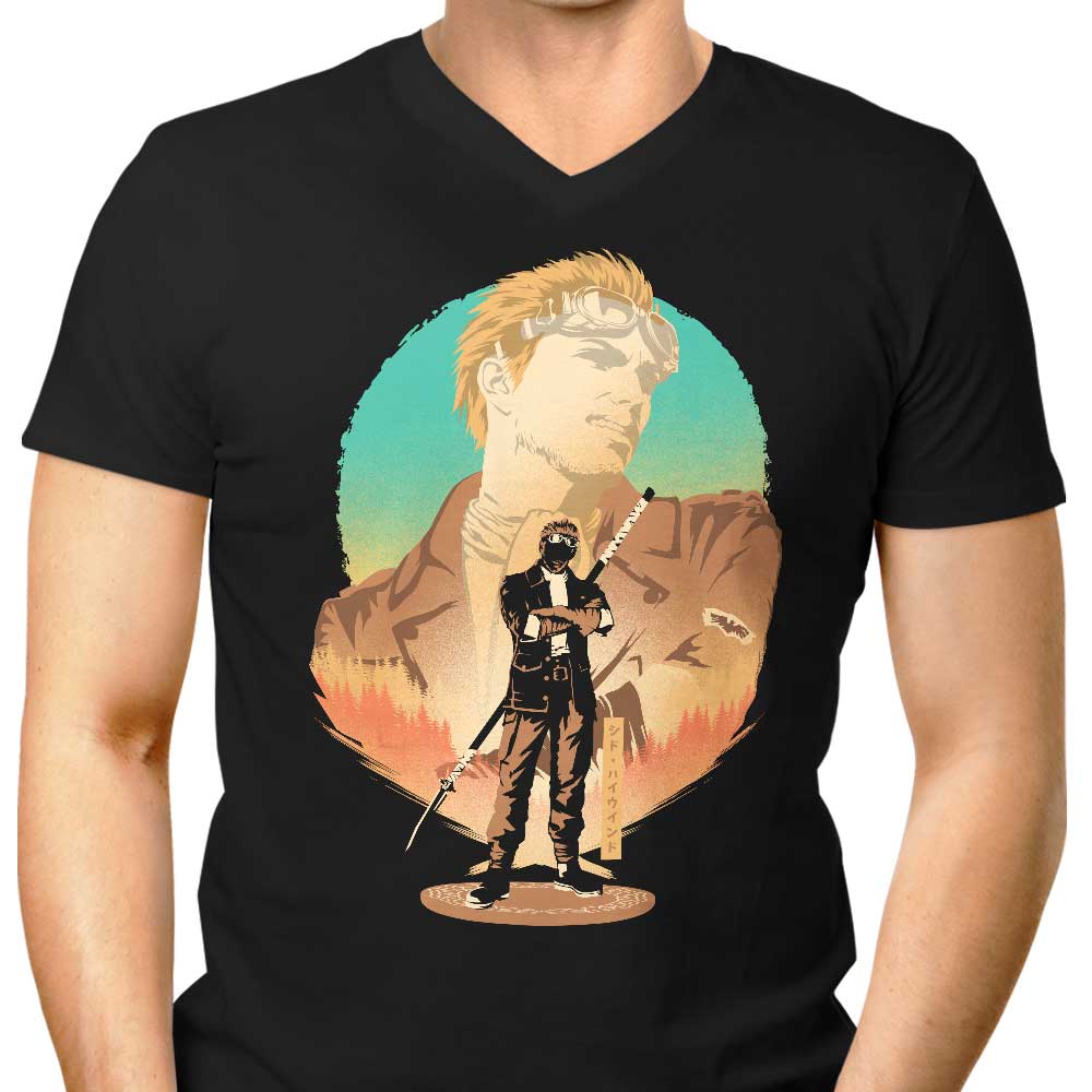 Hypertwenty Men's Stylish V-Neck Airship Captain Shirt