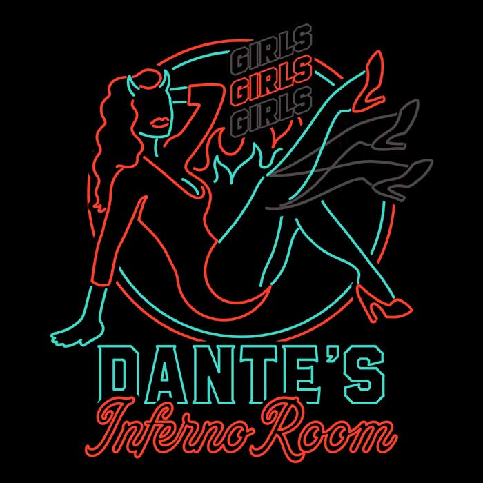 Long Sleeve Neon Devil Girl T-Shirt from Studio Mootant