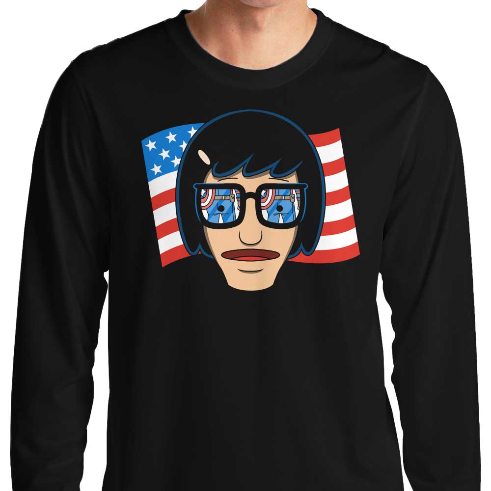 Patriotic Star - Embellished Long Sleeve T - Shirt