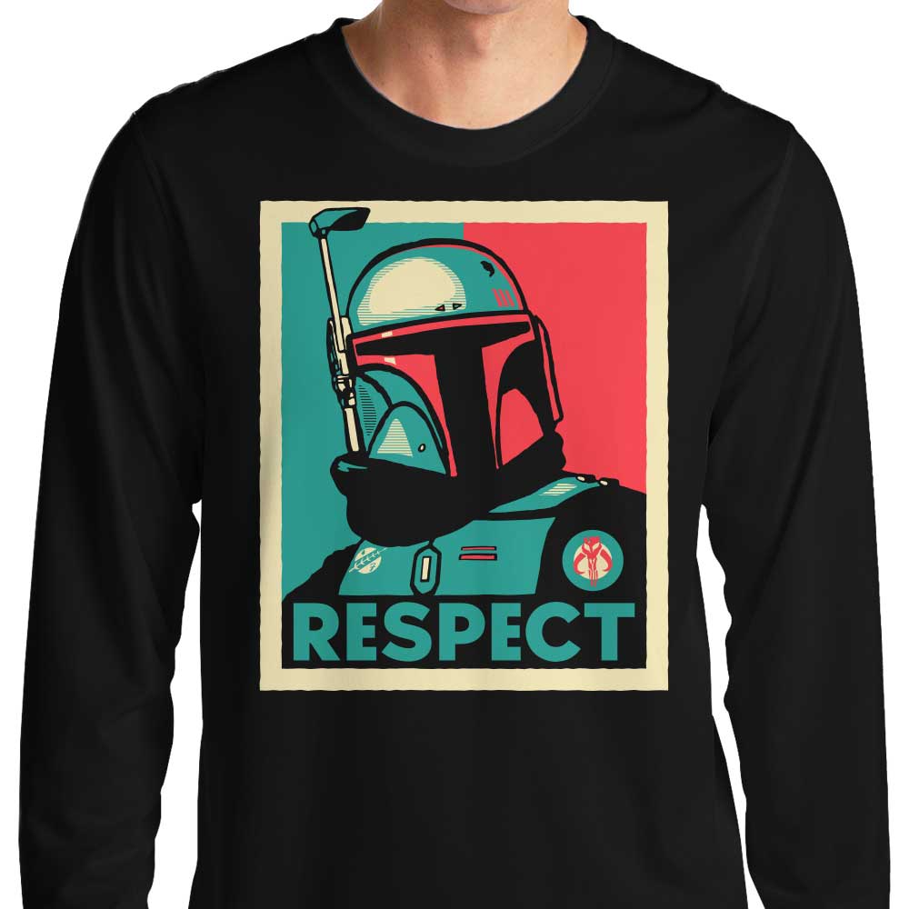 High - Quality Respect Long - Sleeve Crewneck T - Shirt