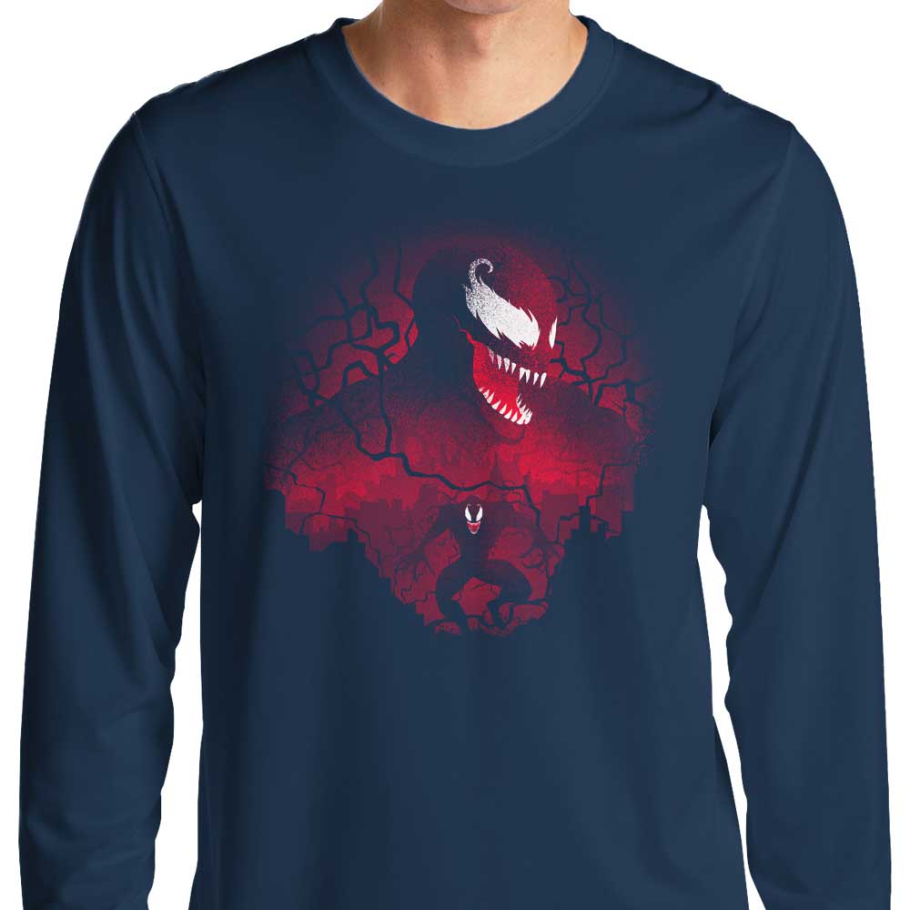 Red Symbiote Design Long Sleeve Men's and Women's T-Shirt