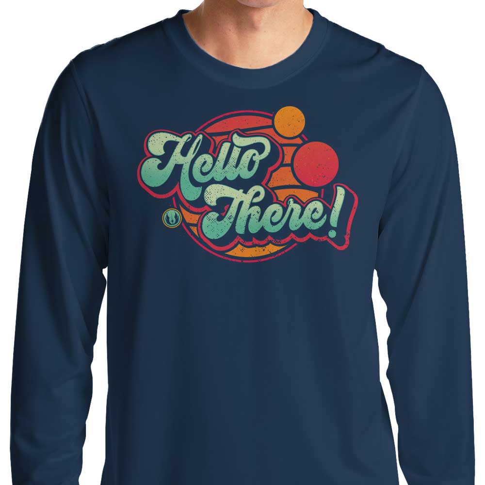 A Striking Greeting Long Sleeve Crewneck T-Shirt from Teesgeex