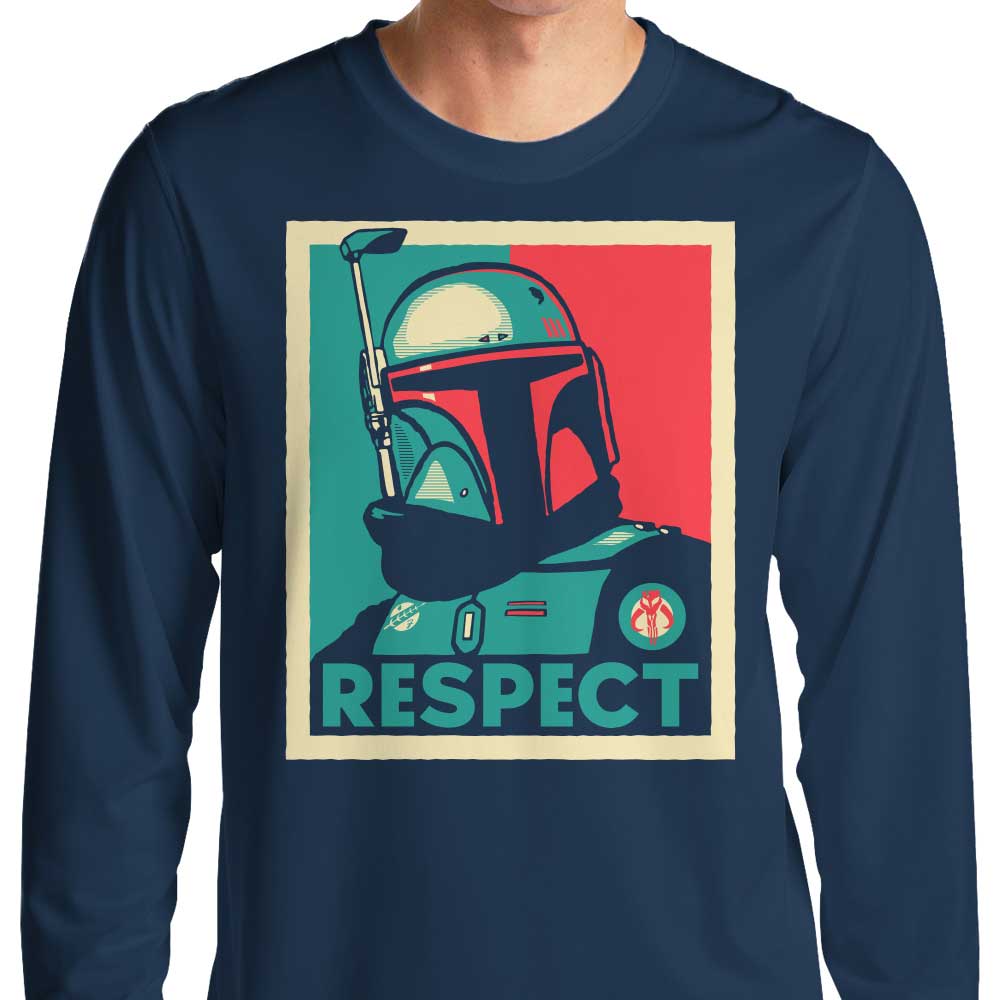 High - Quality Respect Long - Sleeve Crewneck T - Shirt