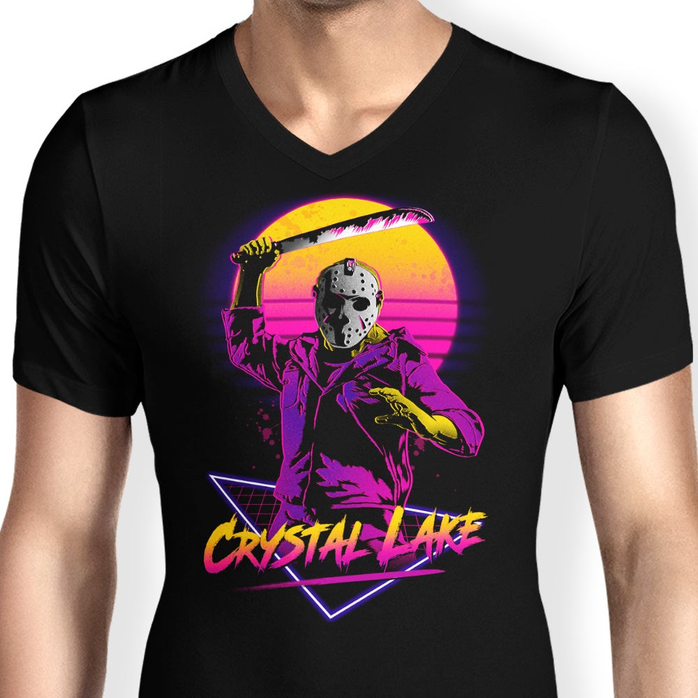 Vintage Men's V-Neck Retro Machete T-Shirt