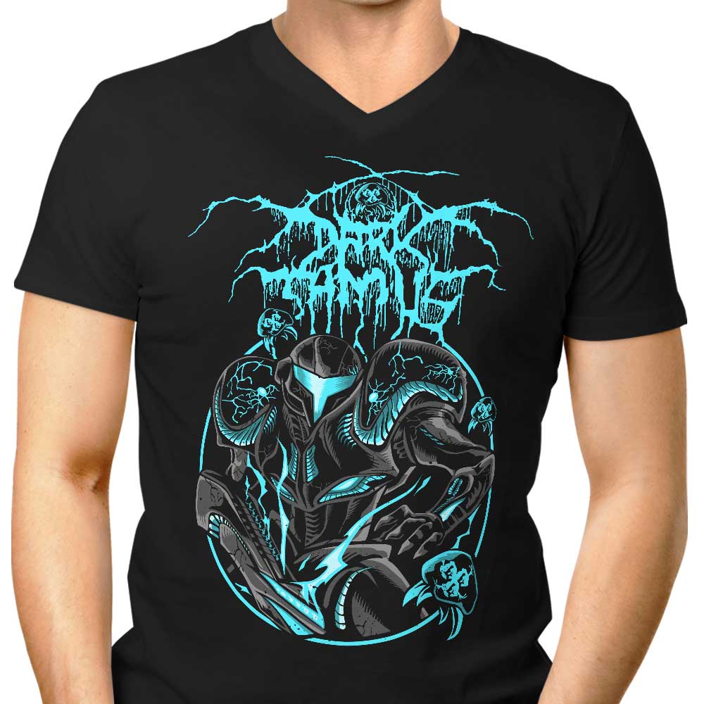 Stylish Men's V-Neck Dark Hunter T-Shirt