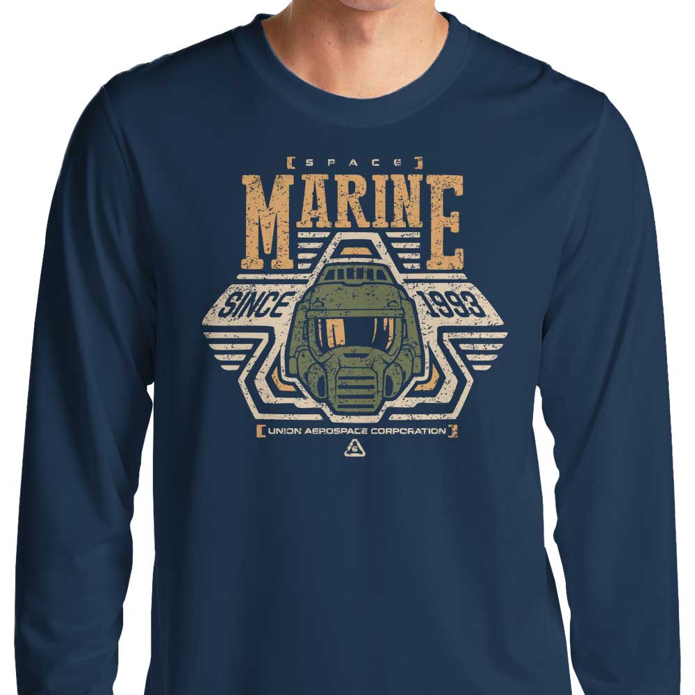 Long Sleeve Space Marine-themed T-Shirt for Casual Wear