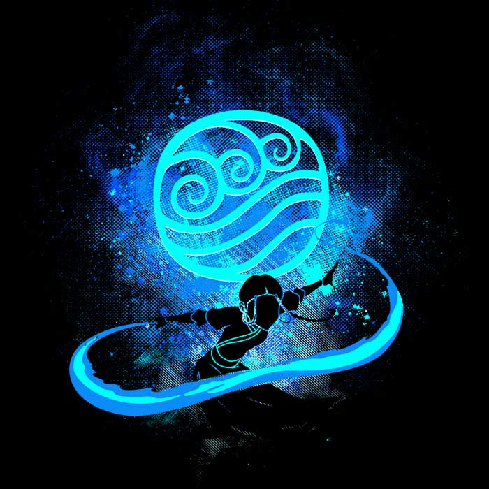 Water Bender Art Inspired Long Sleeve Men's and Women's T - Shirt
