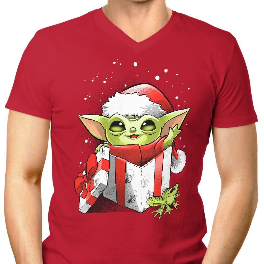 Men's Christmas-themed V-Neck T-shirt - The Power of Christmas