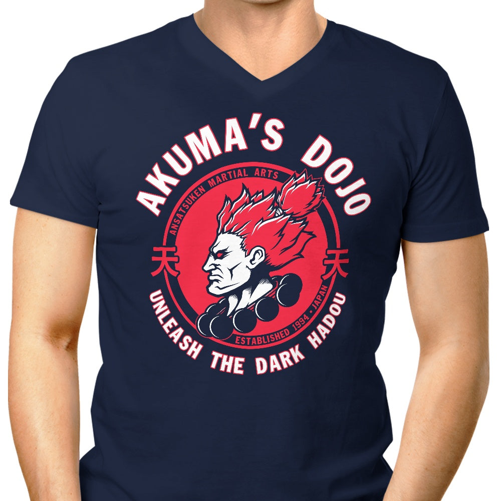 Pigboom's Stylish Men's Demon Dojo V-Neck T-Shirt