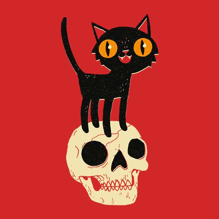 What the Cat Dragged In Long Sleeve Crewneck T - Shirt by DinoMike