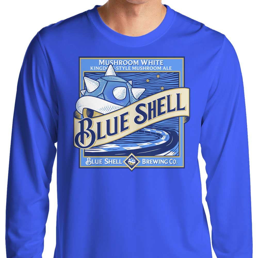 Long Sleeve Blue Shell T-Shirt - Comfortable and Durable