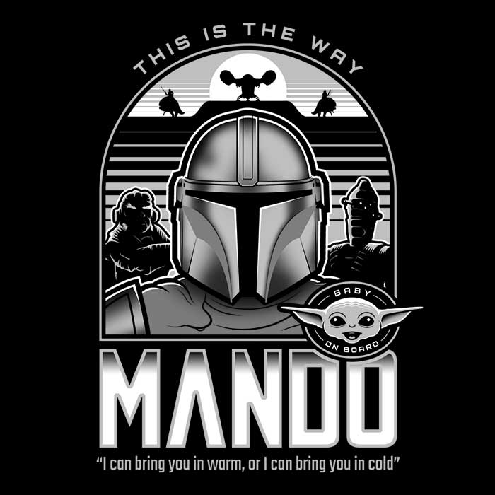 Stationjack's Mando and Friends Long Sleeve Crewneck T - Shirt for All Sizes