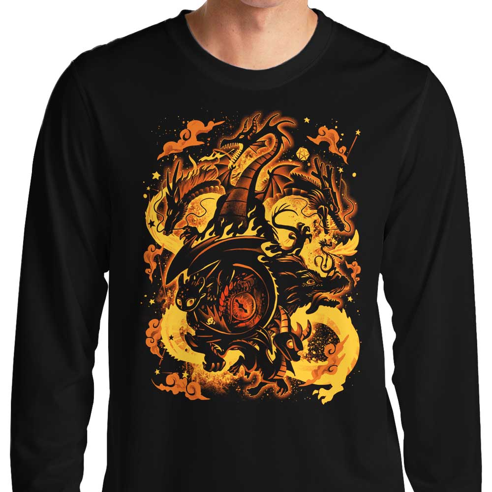 Traditional Dragon's Festival-themed Long Sleeve Cotton T-Shirt