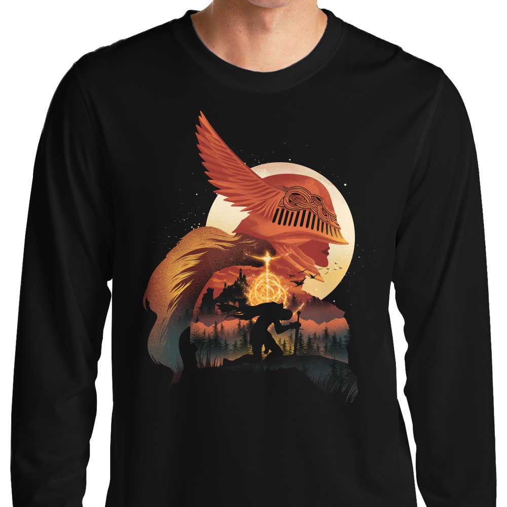 Distressed Long Sleeve 'Tarnished Warrior' T-Shirt