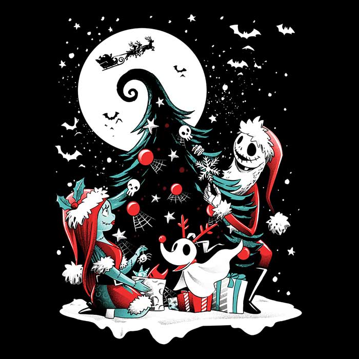 Alemaglia's Christmas Nightmare Long Sleeve Cotton T-Shirt for Fashionable Wear