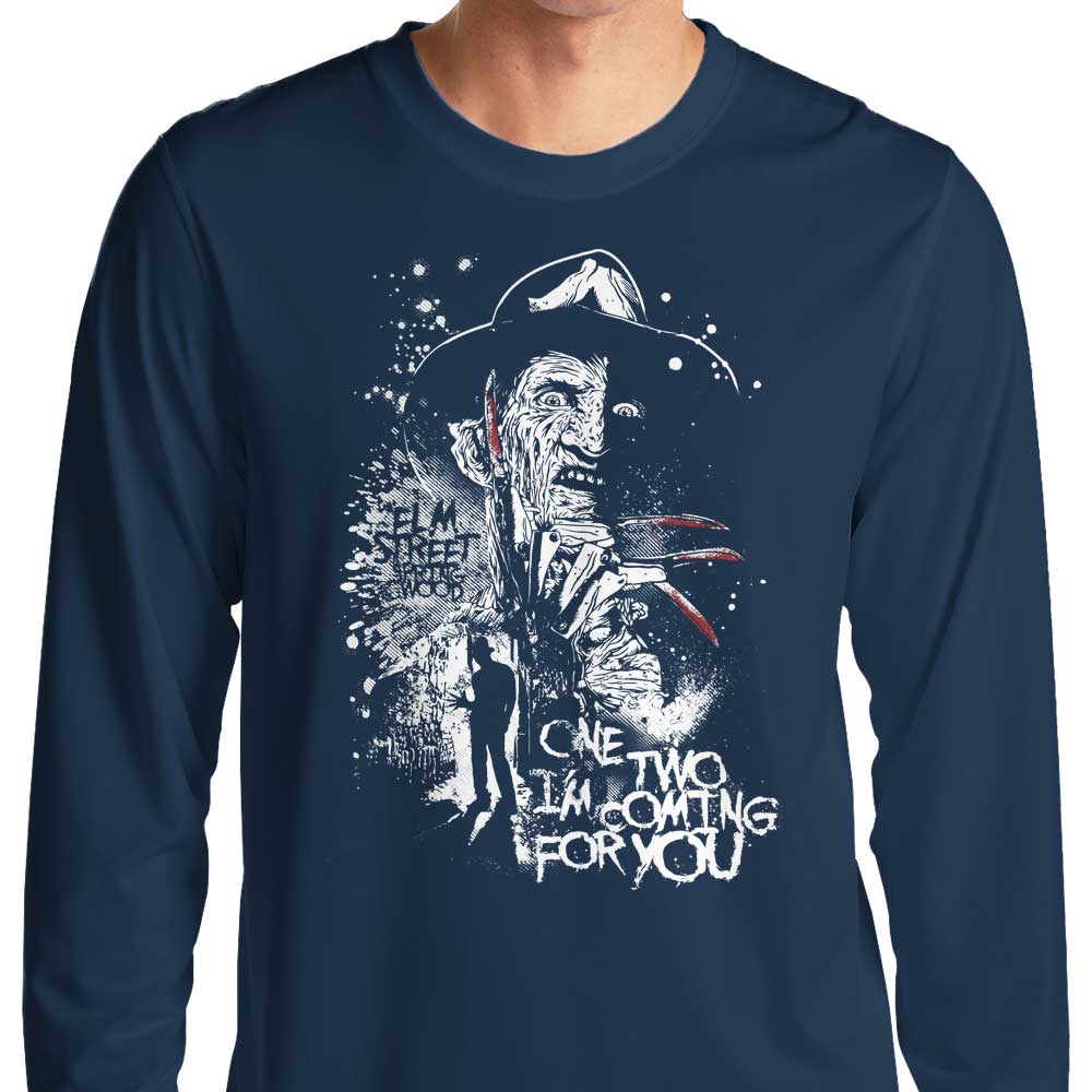 Stylish Long Sleeve 'One, Two' T-Shirt