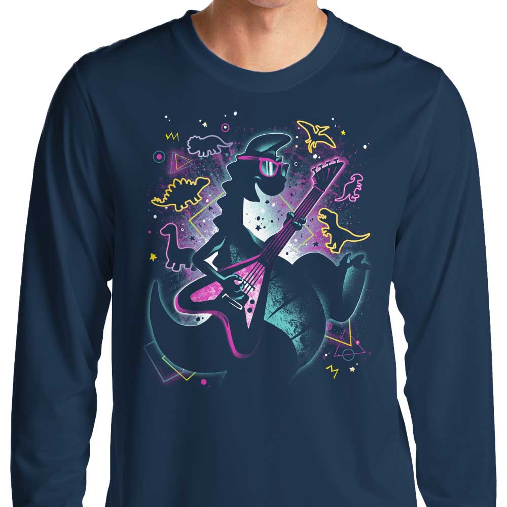 Long Sleeve Rocking Dinosaur Themed T-Shirt for Comfortable Wear