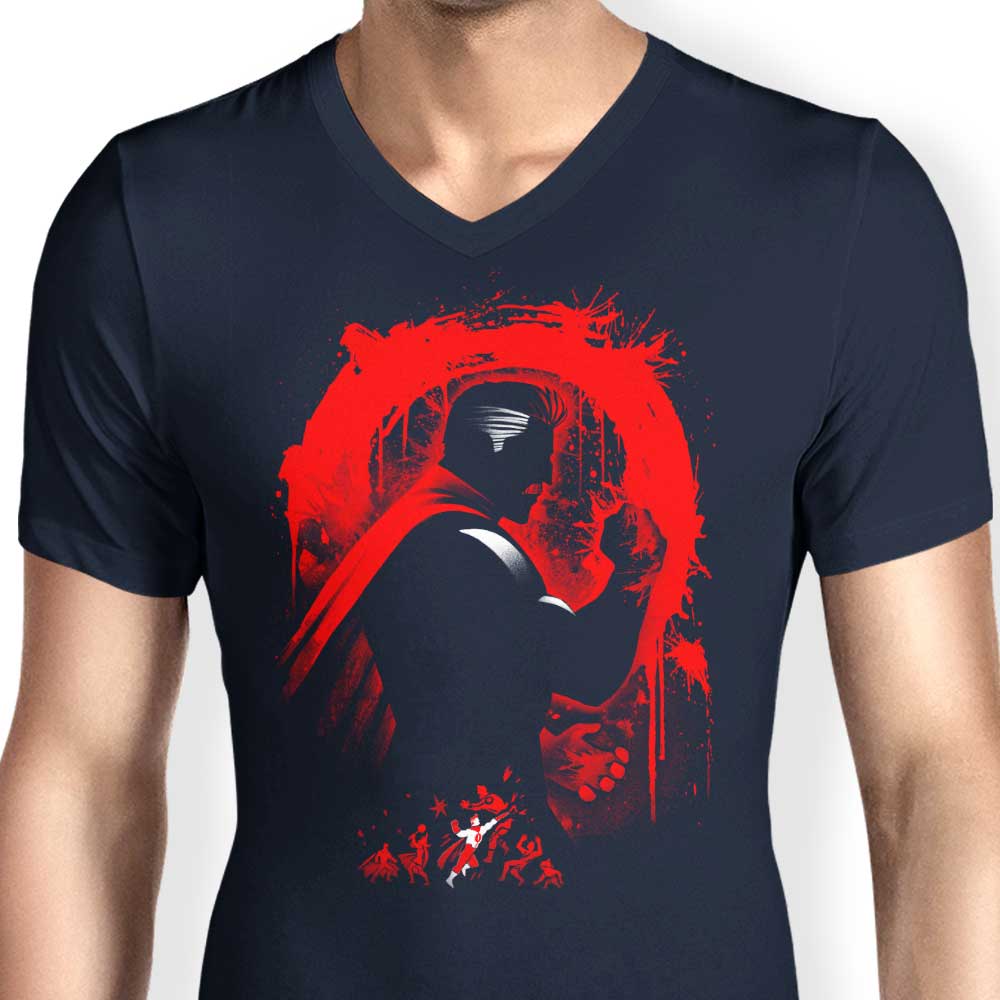 Alemaglia Men's Stylish V-Neck Omni-Villain Shirt