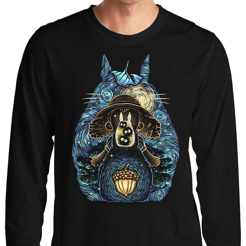 Long Sleeve T-Shirt - 'Neighbors in the Night' by Glitchygorilla