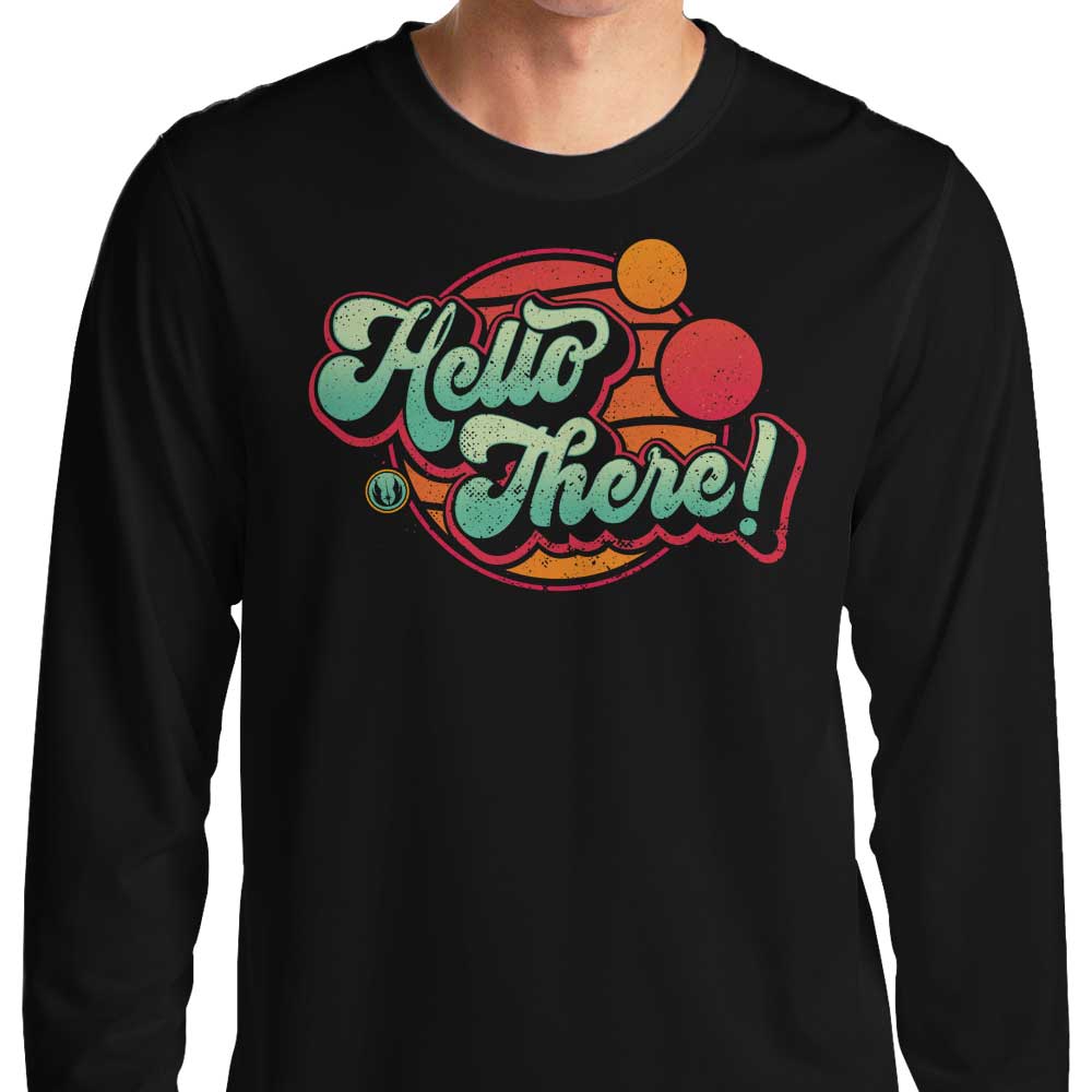 A Striking Greeting Long Sleeve Crewneck T-Shirt from Teesgeex