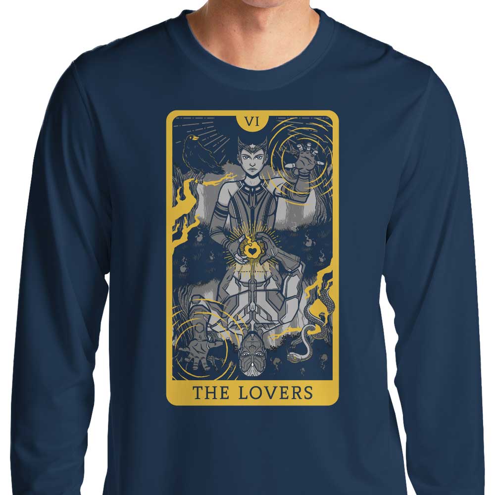 Tarot - The Lovers Design Long Sleeve Crewneck T - Shirt