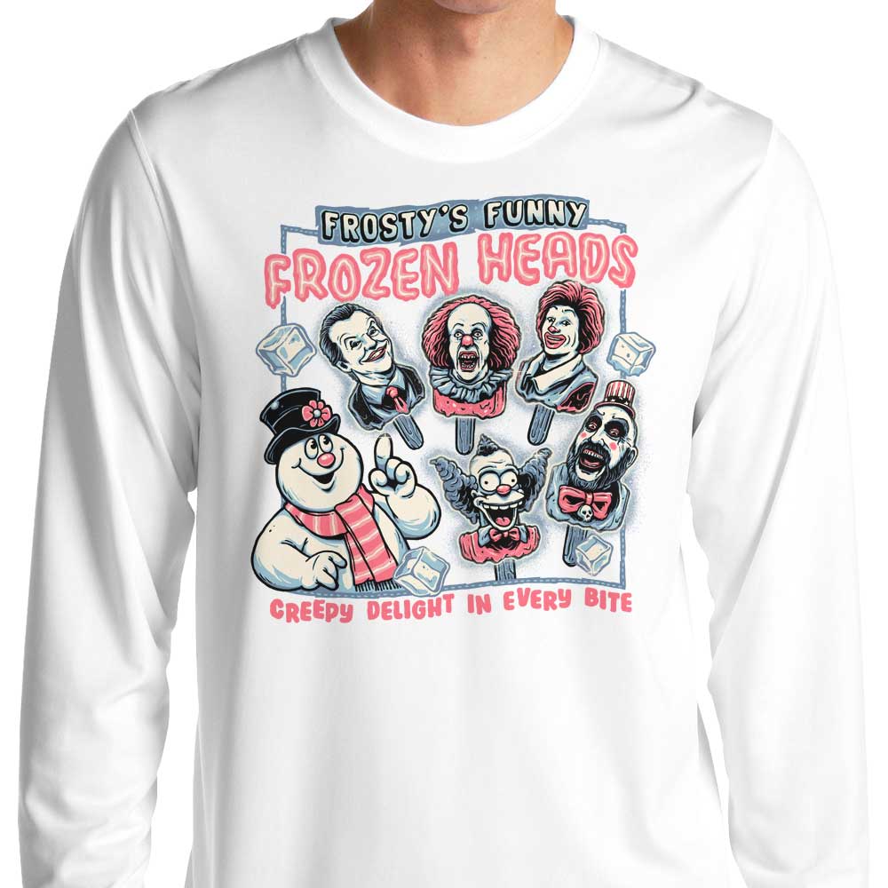 Momma Gorilla's Frozen Heads Long Sleeve Crewneck T - Shirt for Men and Women