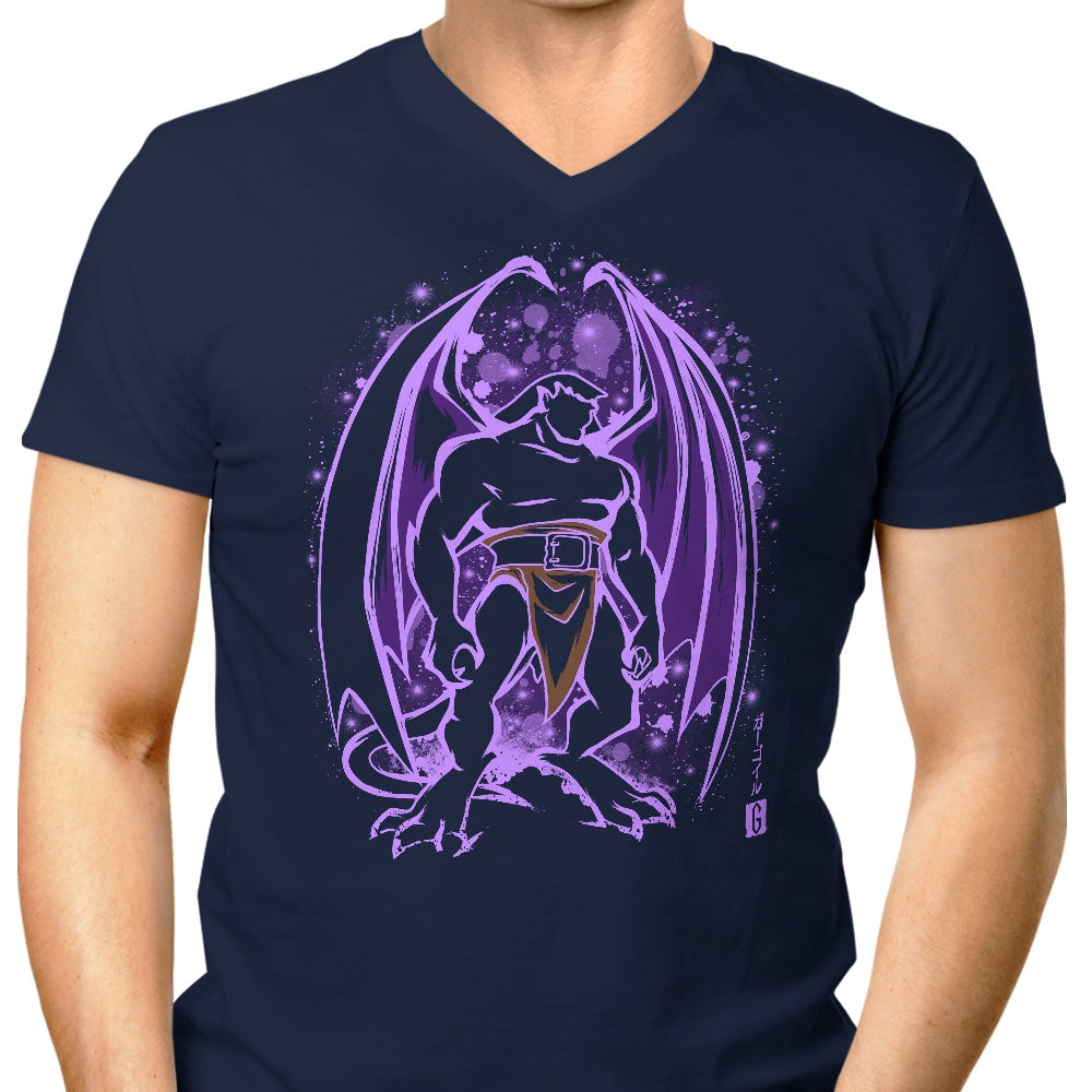 Soulkr Men's Stylish V-Neck Gargoyle T-Shirt
