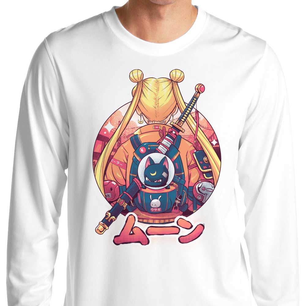 Long Sleeve Winter Moon T-Shirt for Casual Wear