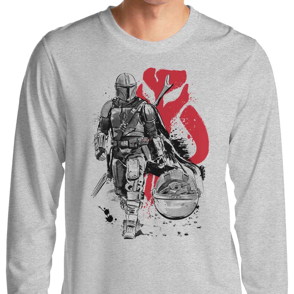 Dr. Monekers' Lone Hunter and Cup Long Sleeve Crewneck T - Shirt
