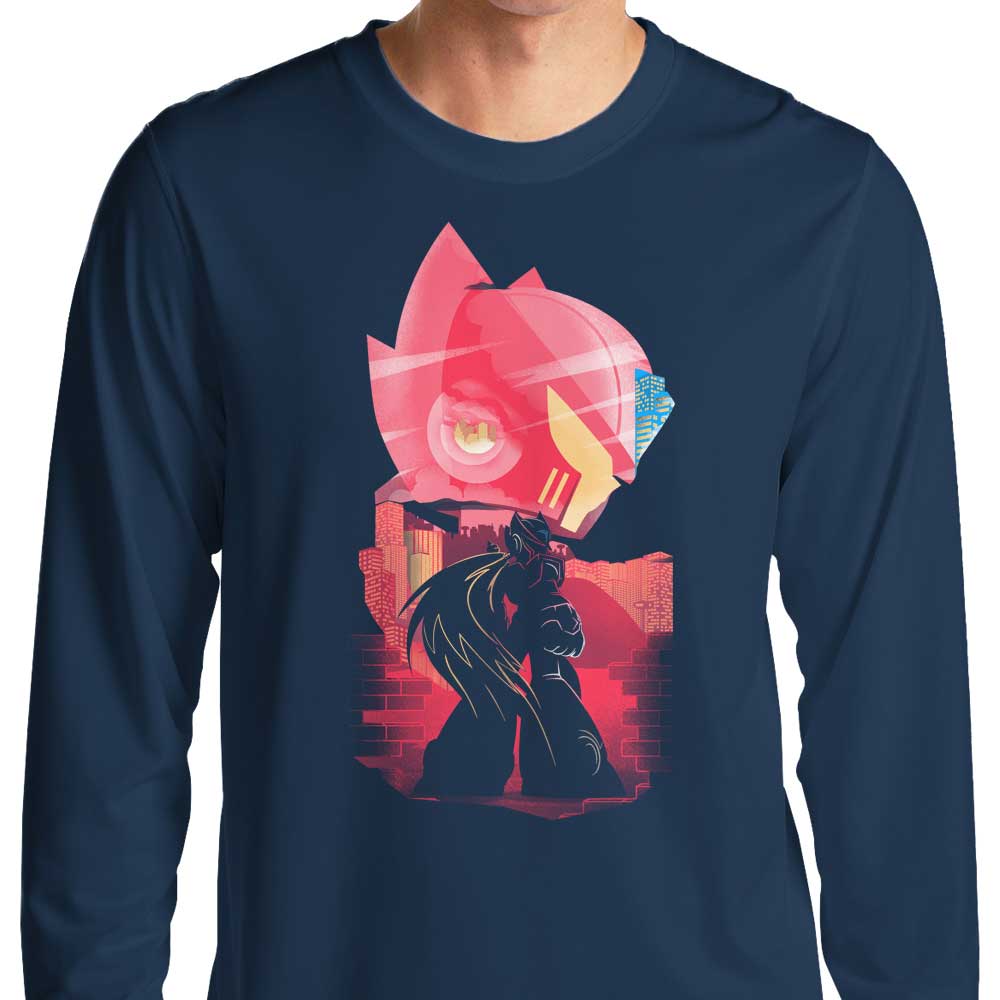 Donnie Illustrations Model Z - Comfortable Long Sleeve Crewneck T - Shirt