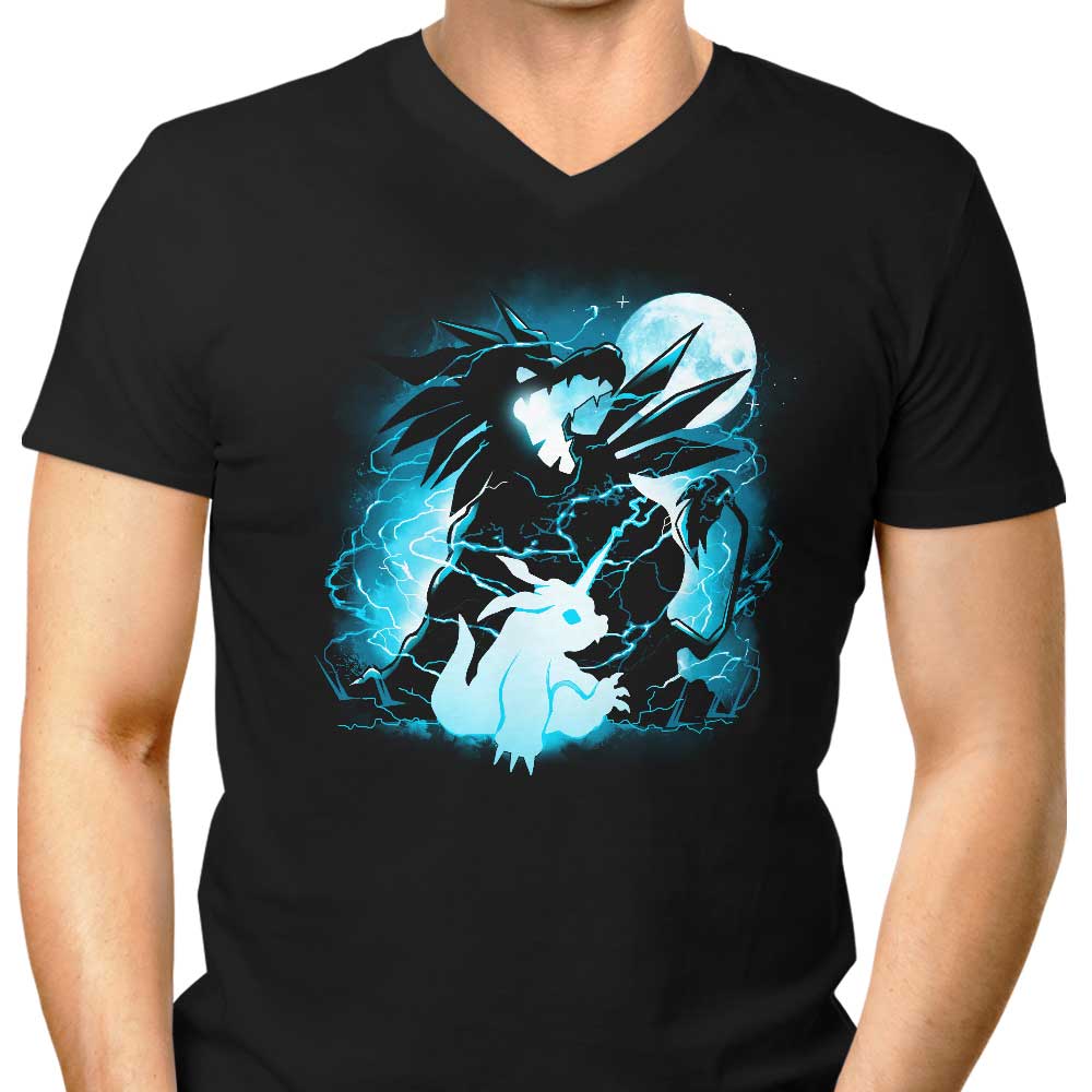 Men's Fashionable V-Neck T-shirt for Friendship Evolution