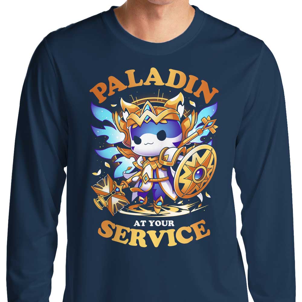 Paladin at Your Service - Premium Long Sleeve Cotton Blend T-Shirt for All Sizes