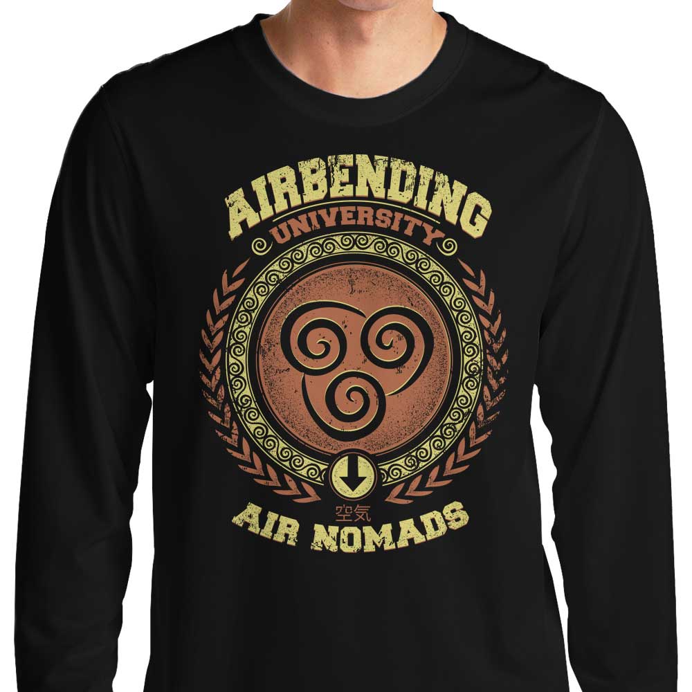 Airbending University Branded Long Sleeve Crewneck T - Shirt for Comfortable Wear