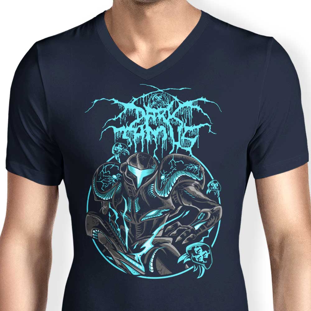 Stylish Men's V-Neck Dark Hunter T-Shirt