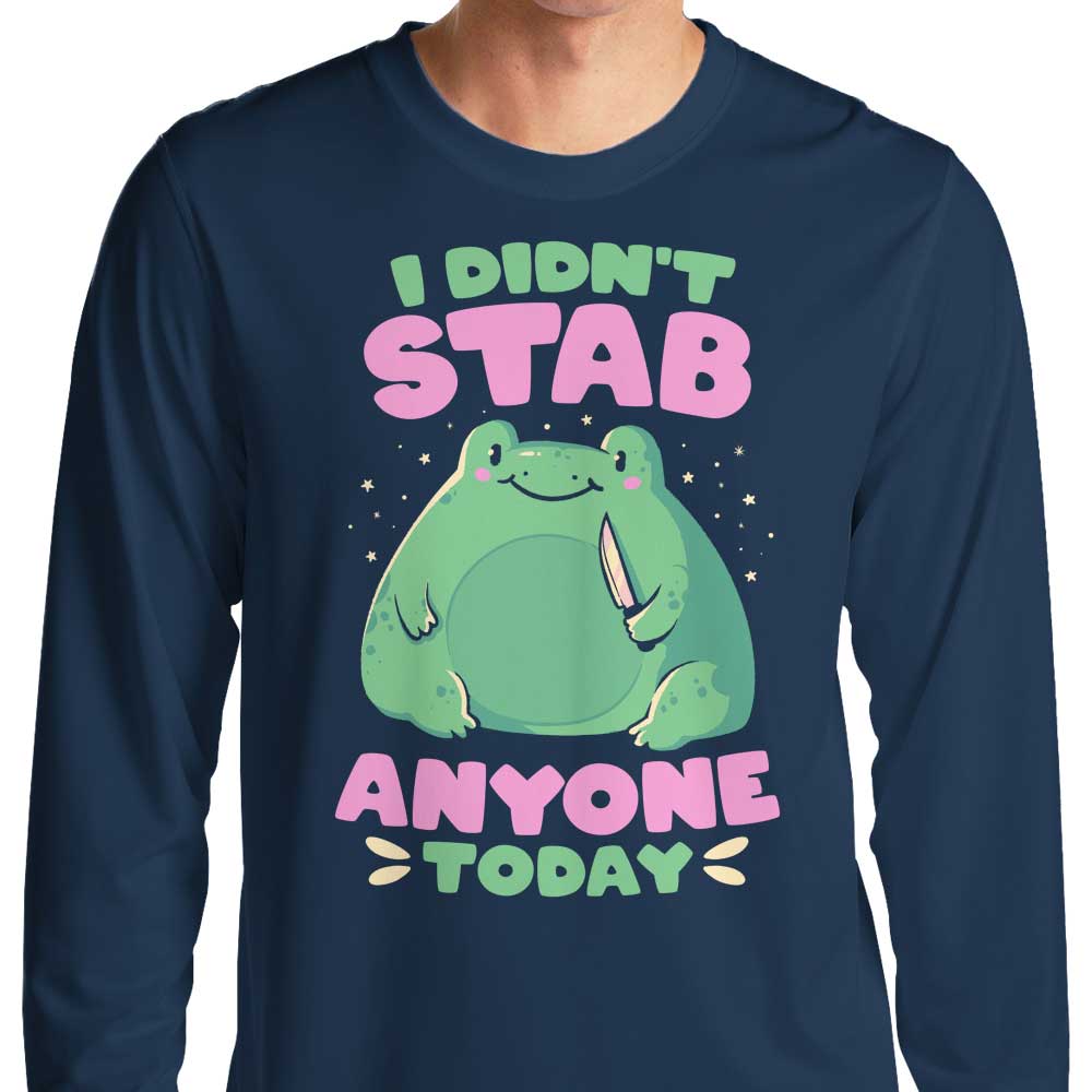 Long Sleeve 'I Didn't Stab Anyone' T-Shirt for Casual Wear