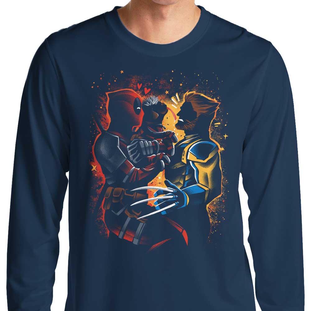Alemaglia's Dogpool Love Design Long Sleeve Cotton T - Shirt for Dogs
