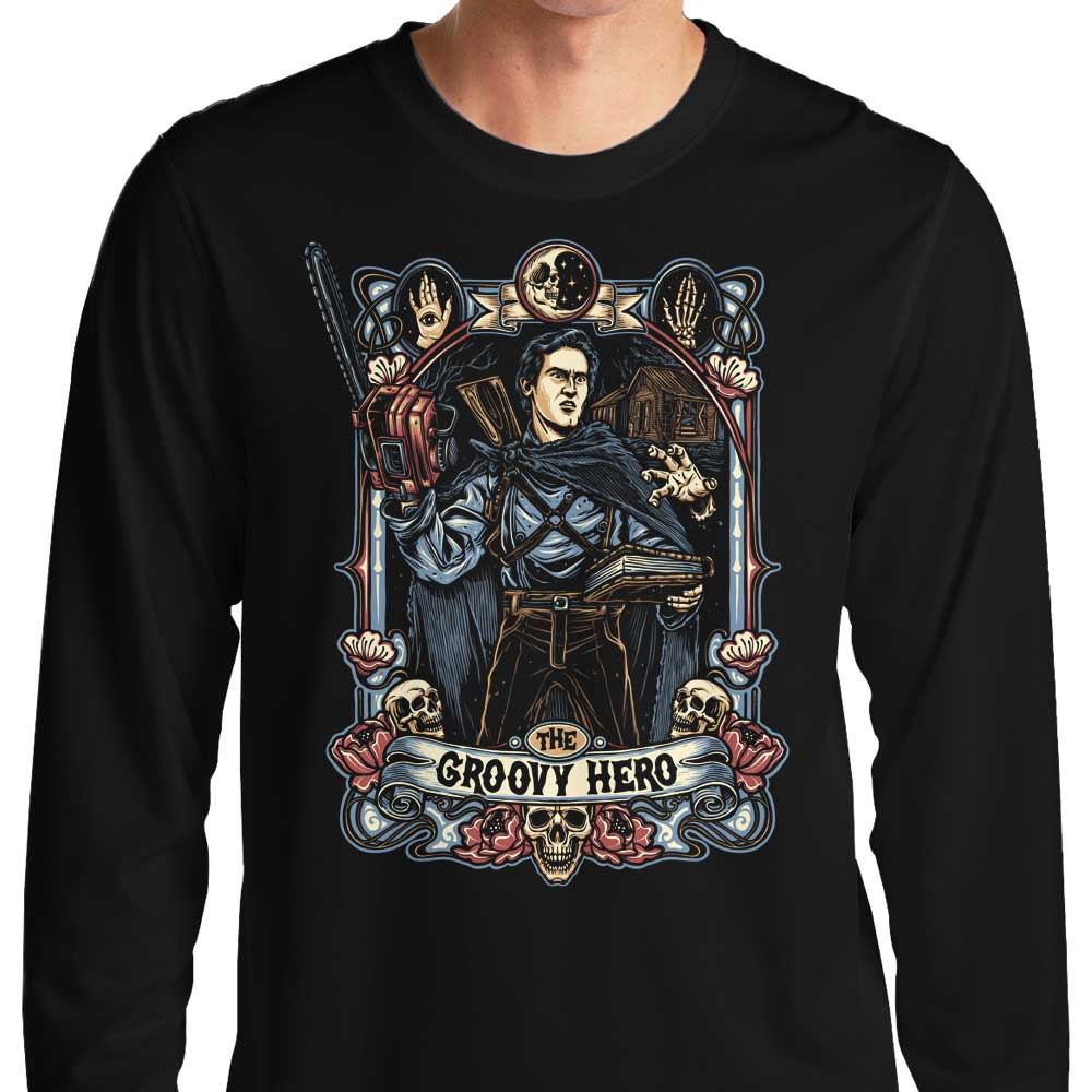 The Cool and Trendy Groovy Hero Long - Sleeve Men's/Women's T - Shirt