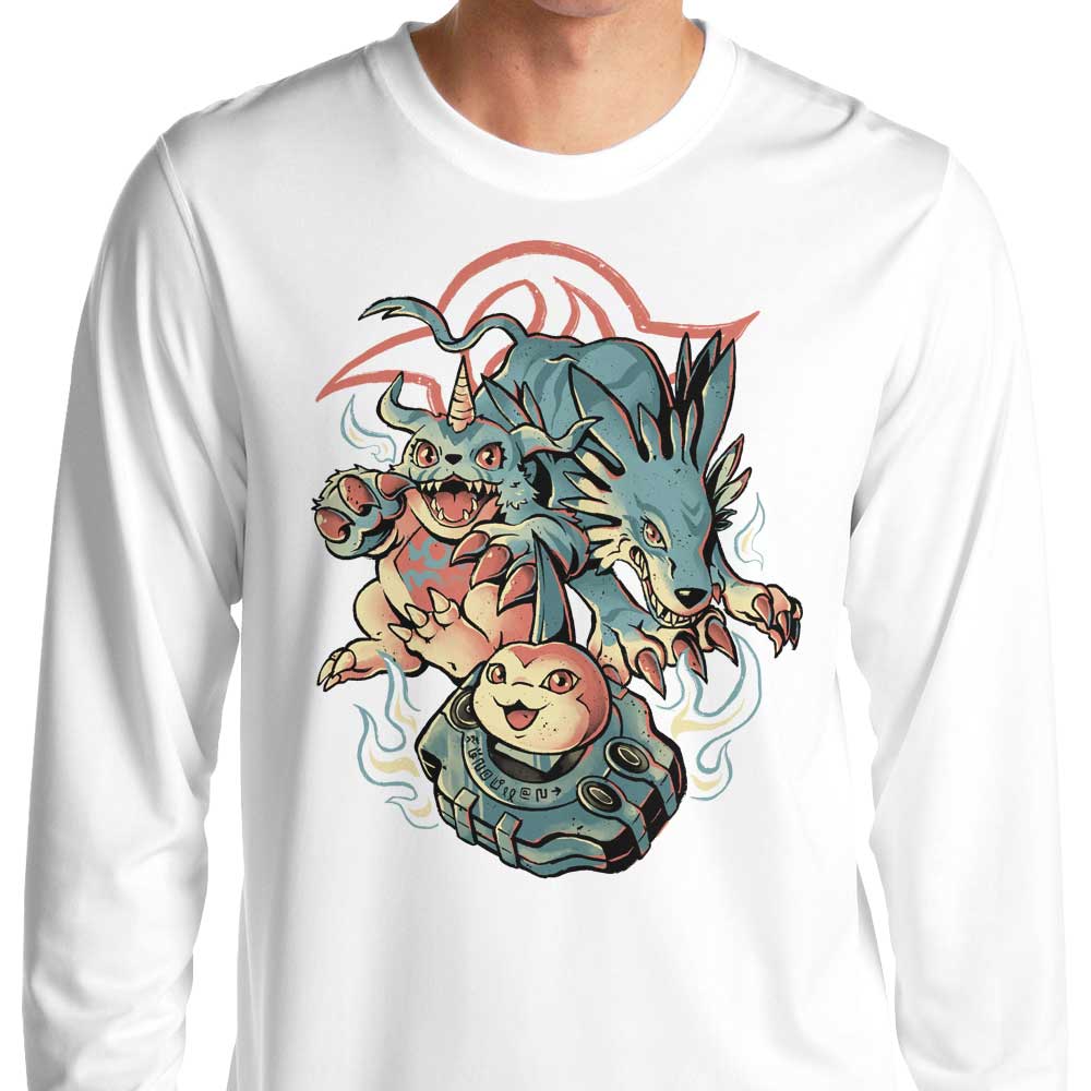 Long Sleeve Evolutionary Digital Wolf T-Shirt