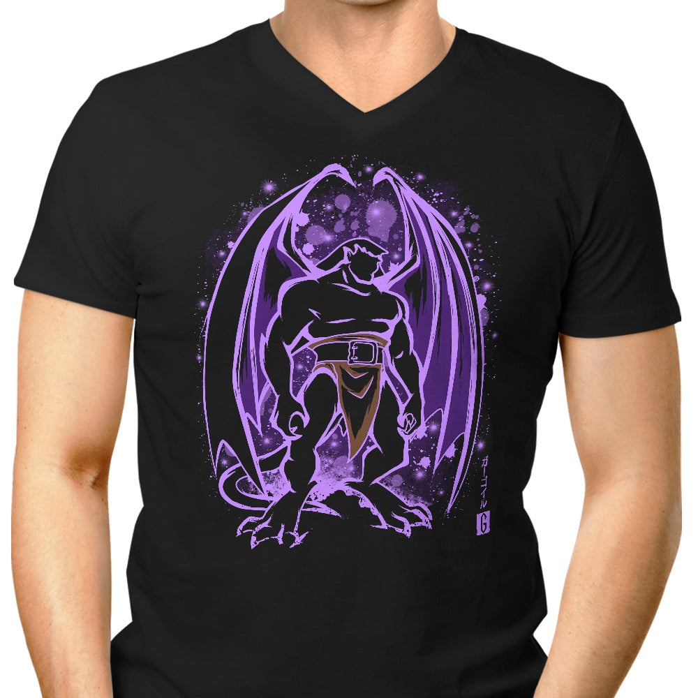 Soulkr Men's Stylish V-Neck Gargoyle T-Shirt