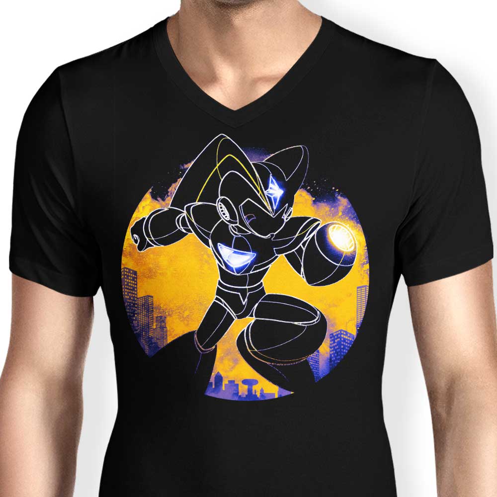 Men's Stylish V-Neck Bass Orb T-Shirt