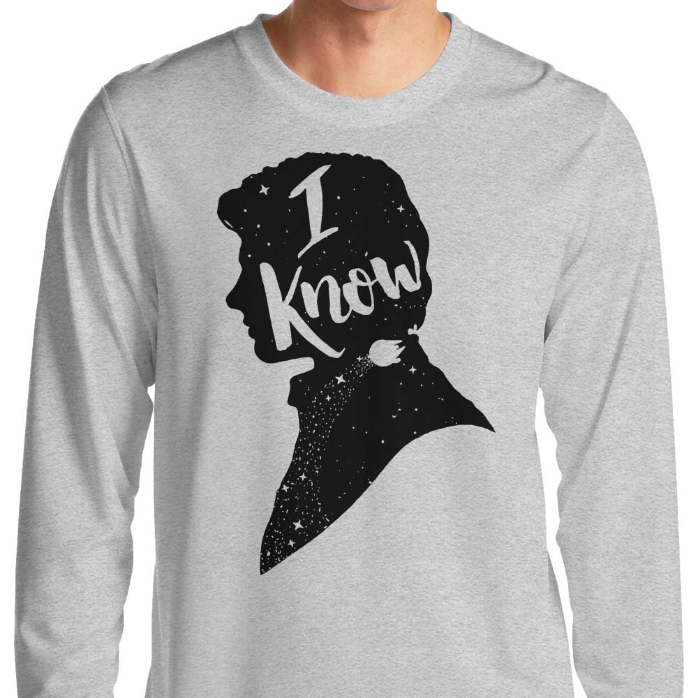 Stylish Long Sleeve 'I Know' T - Shirt from Creative Outpouring