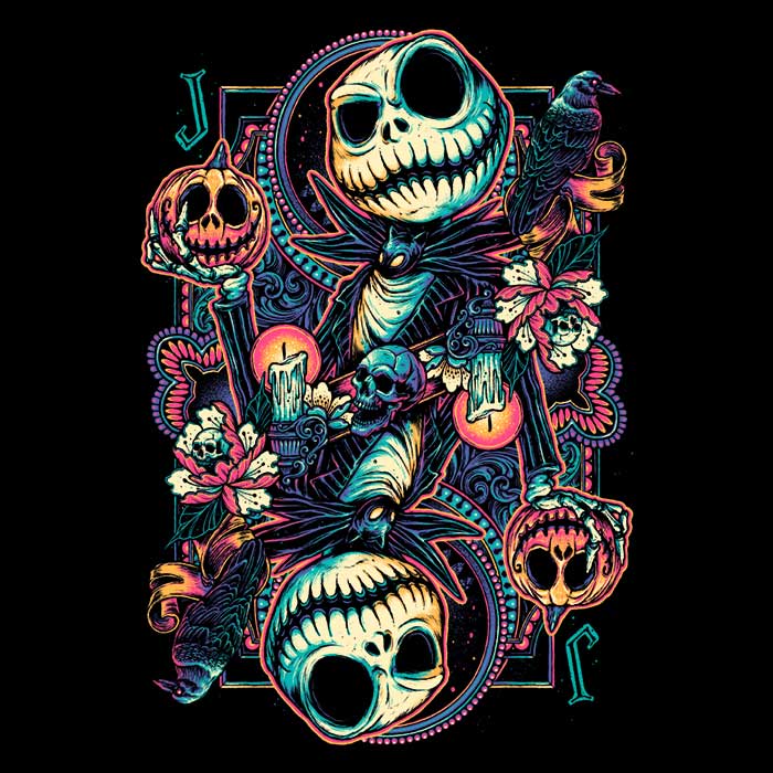 Men's V-Neck Suit Featuring Skeleton Design
